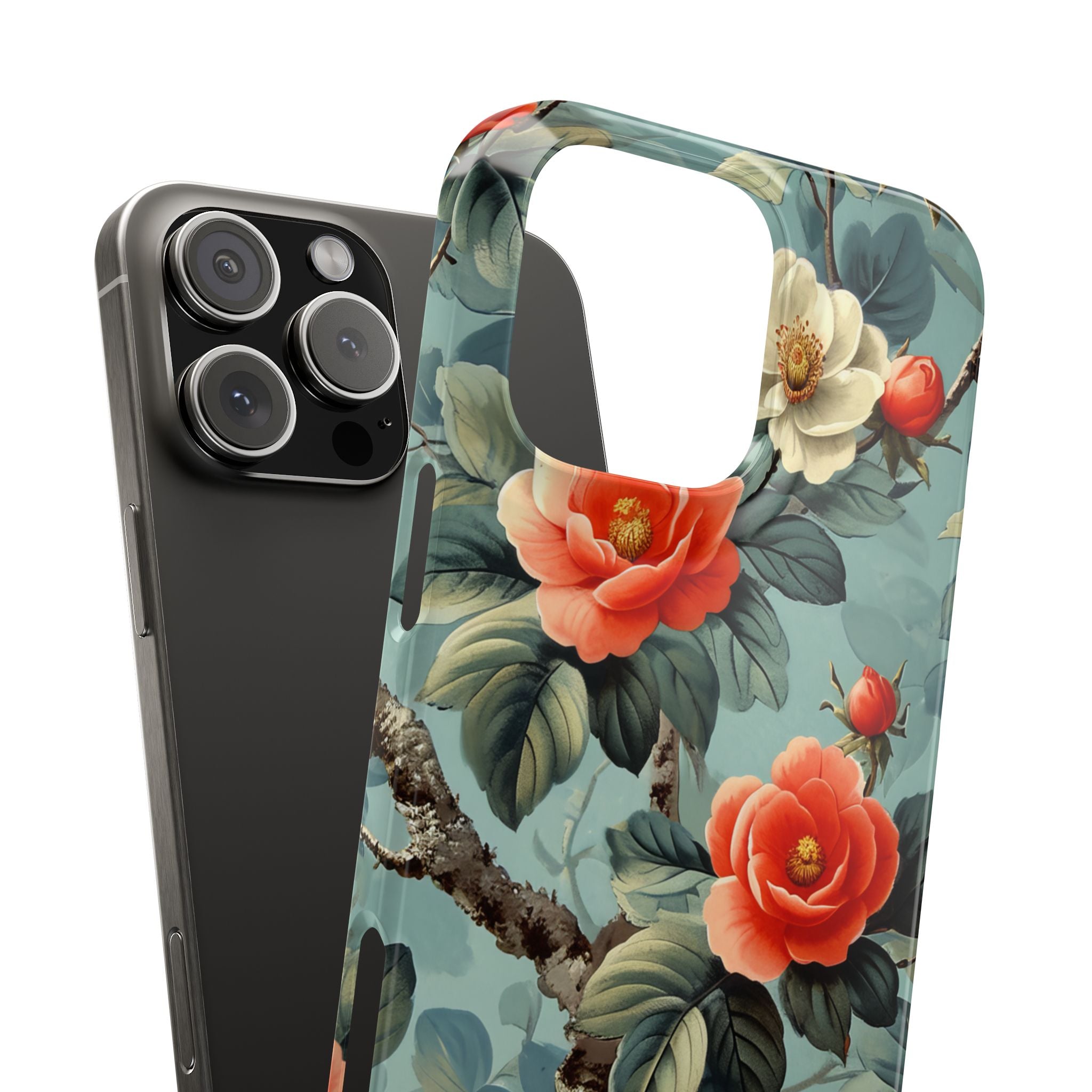 Vintage Floral Romance iPhone 16 - Slim Phone Case