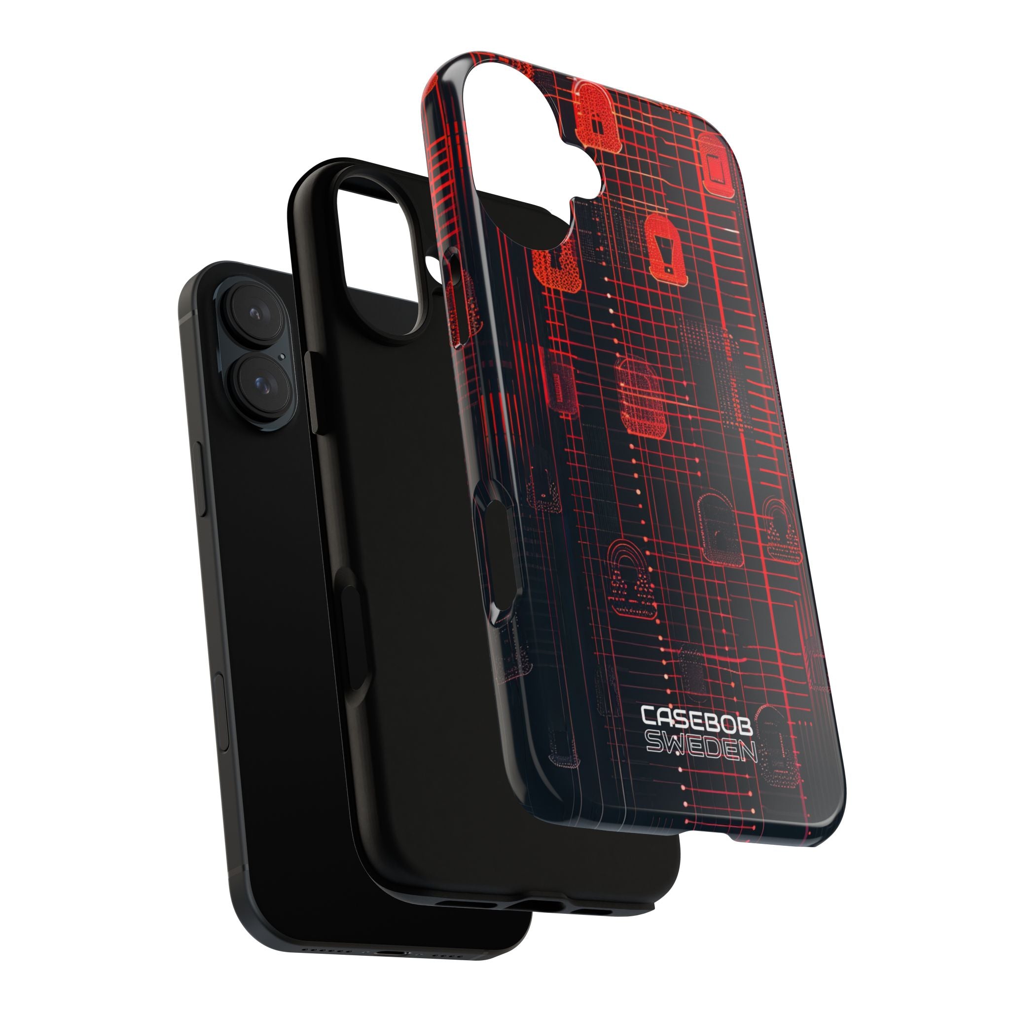 Cyber Locks Grid iPhone 16 - Tough
