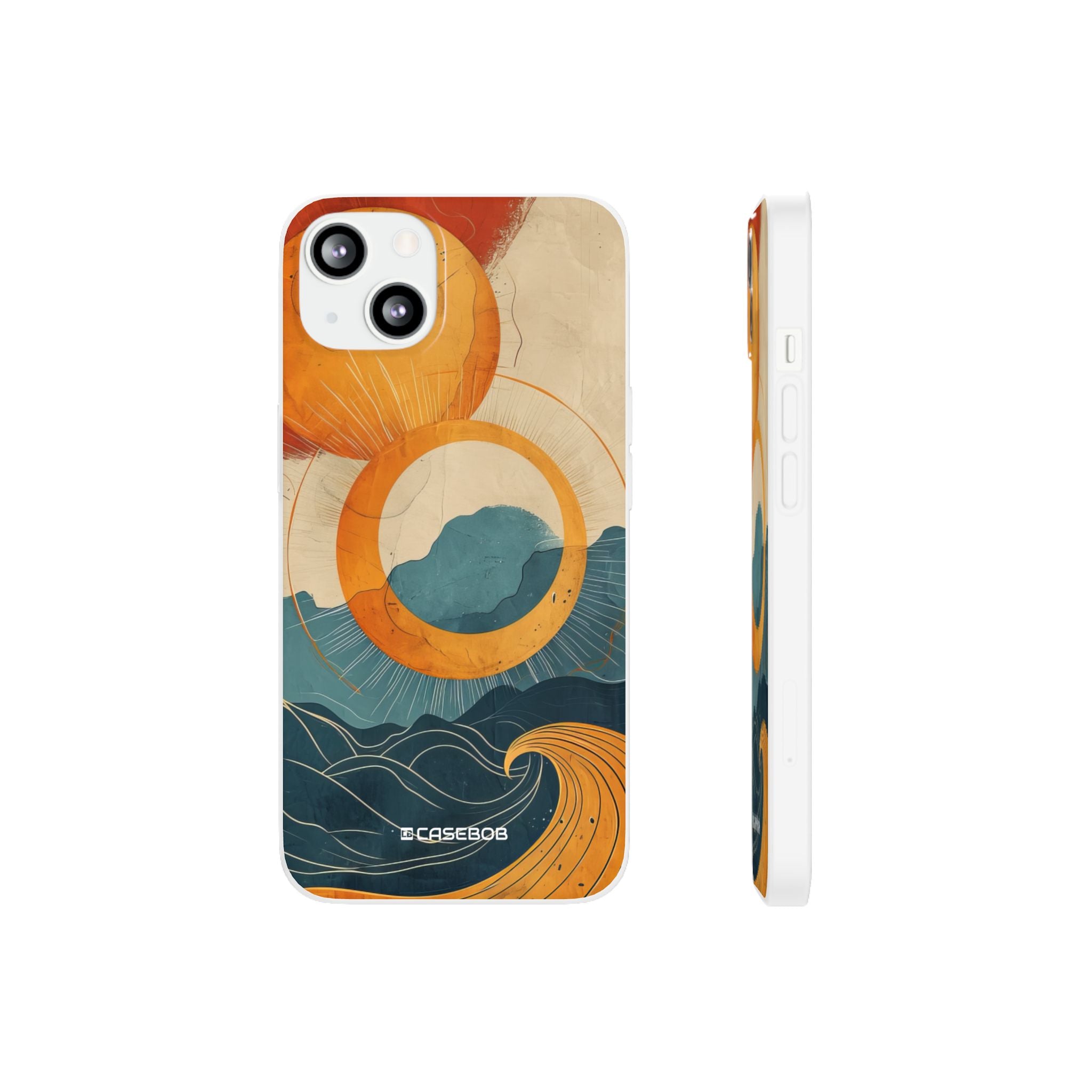 Retro Wave Dynamics | Flexible Phone Case for iPhone