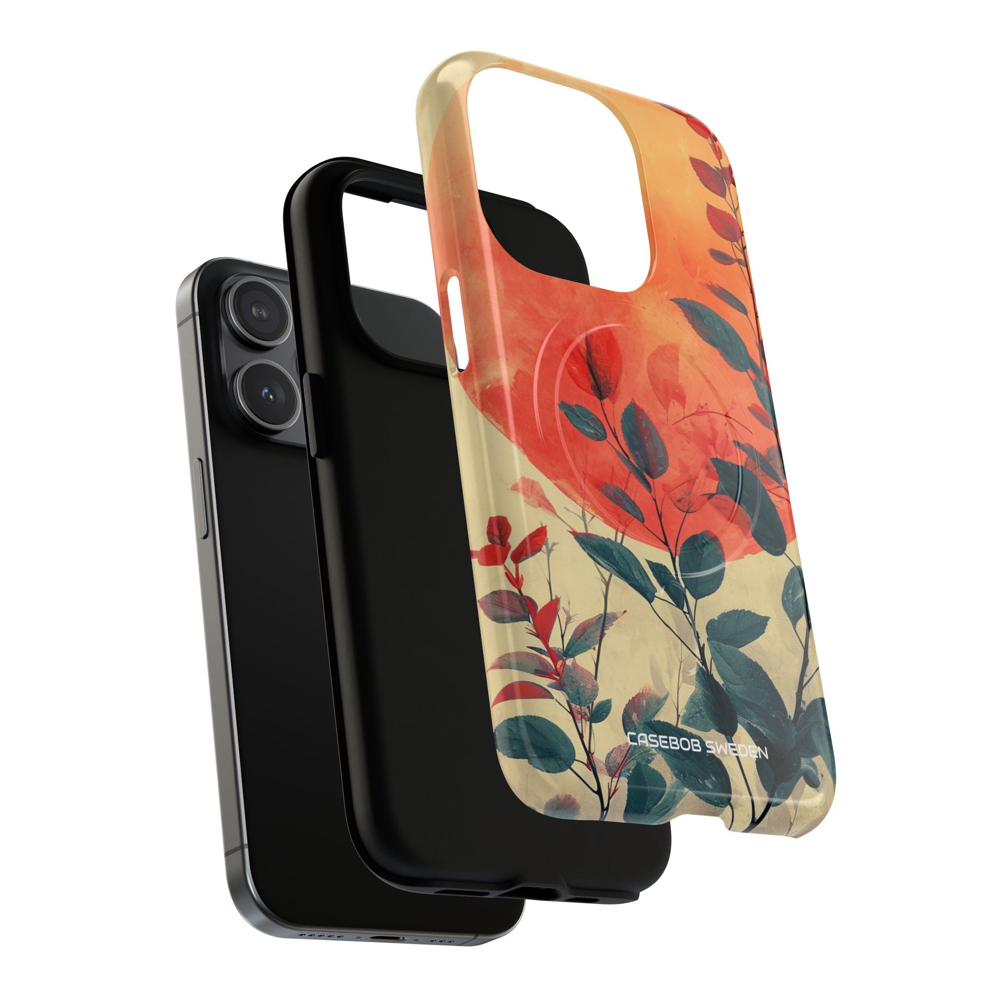 Orange Sun Harmony - Tough + MagSafe® iPhone 15 Phone Case