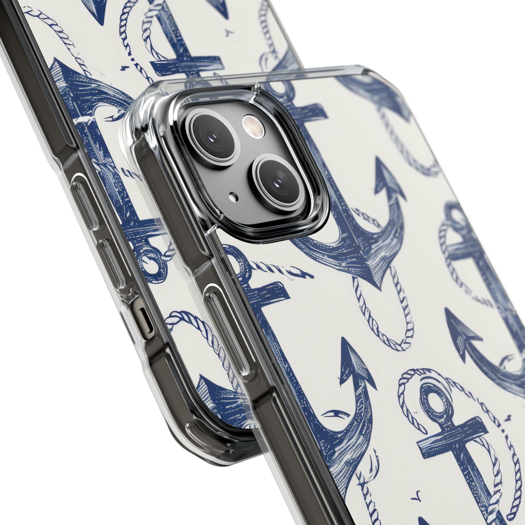 Navy Anchor Loop iPhone 14 Plus Case - Impact