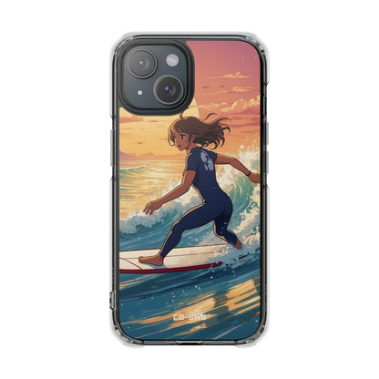Surfing Into Sunset iPhone Case - Impact