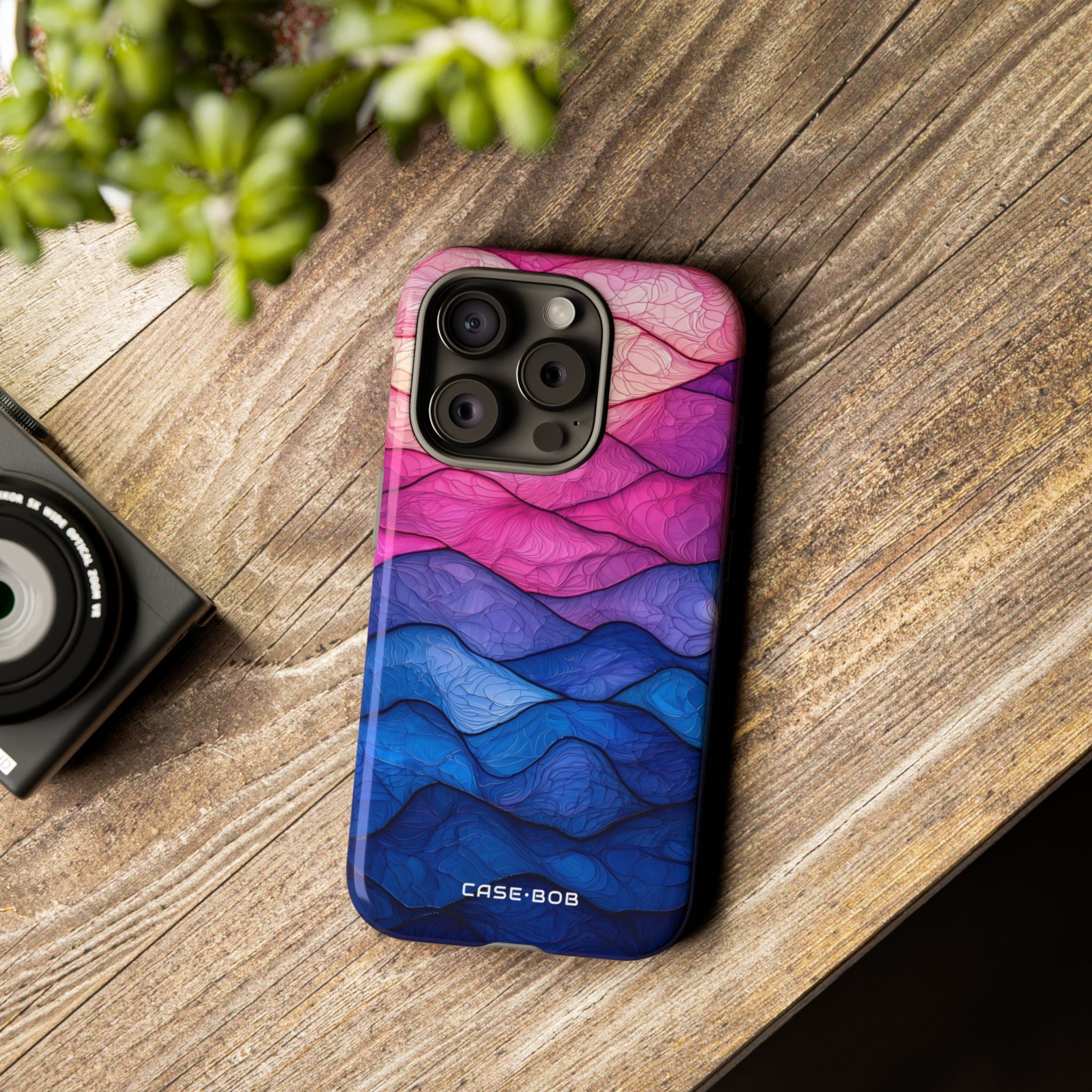 Wavy Vein Gradient iPhone 15 Pro Case - Tough