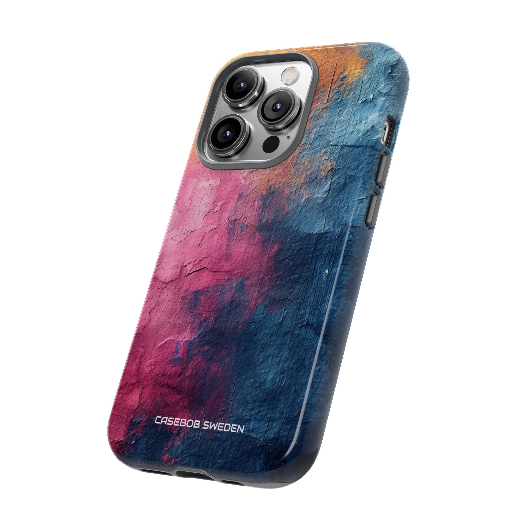 Blue Pink Abstract - Tough iPhone 14 Phone Case