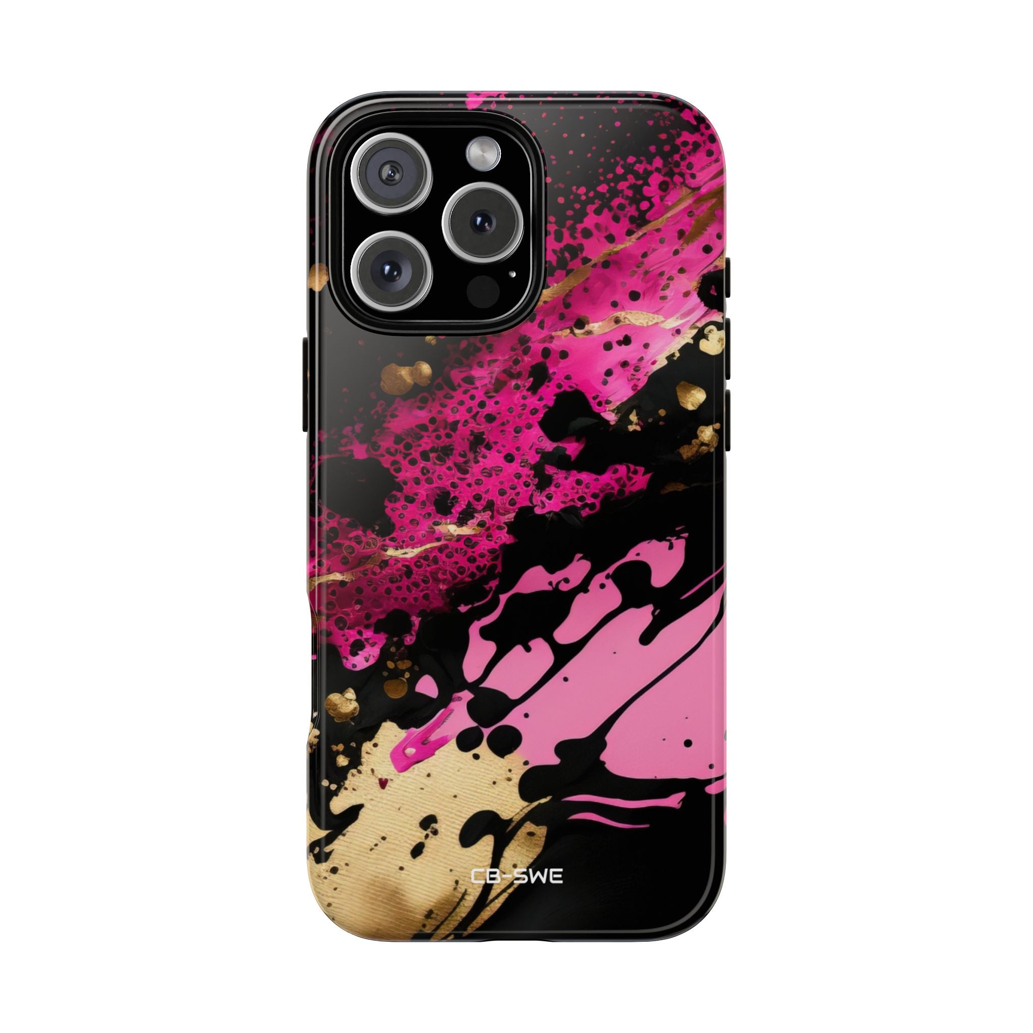 Dynamic Splatter Elegance - iPhone Case
