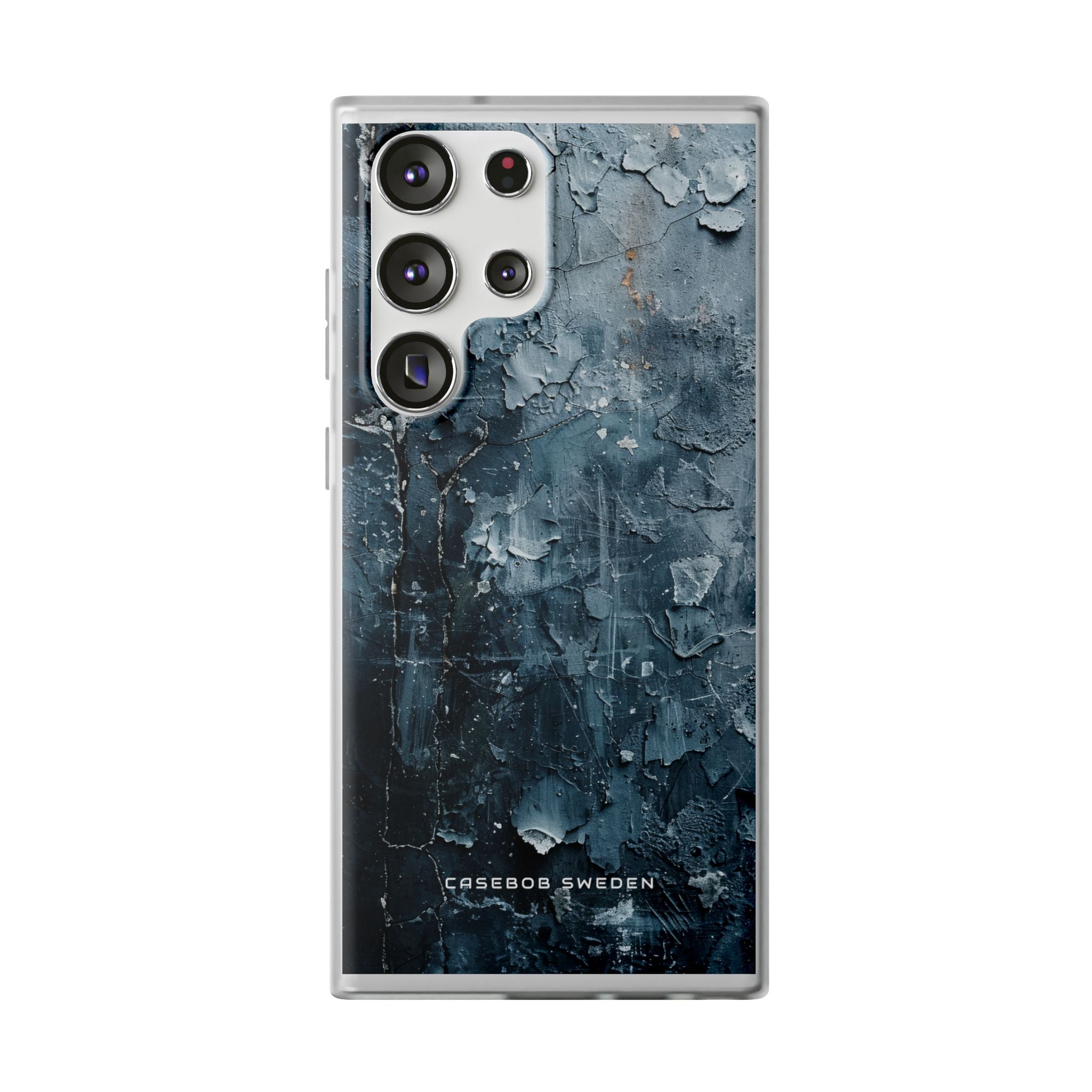 Weathered Blue Tapestry with Cracked Layers Samsung S23 - Flexi Phone Case