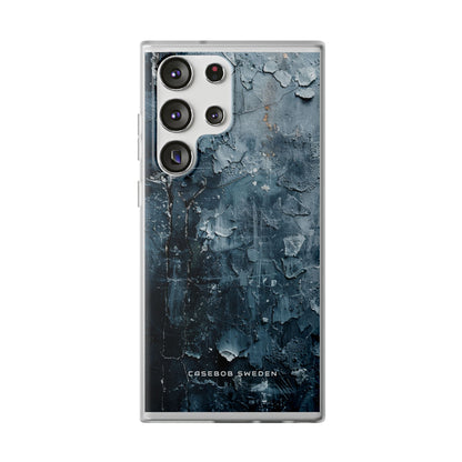 Weathered Blue Tapestry with Cracked Layers Samsung S23 - Flexi Phone Case