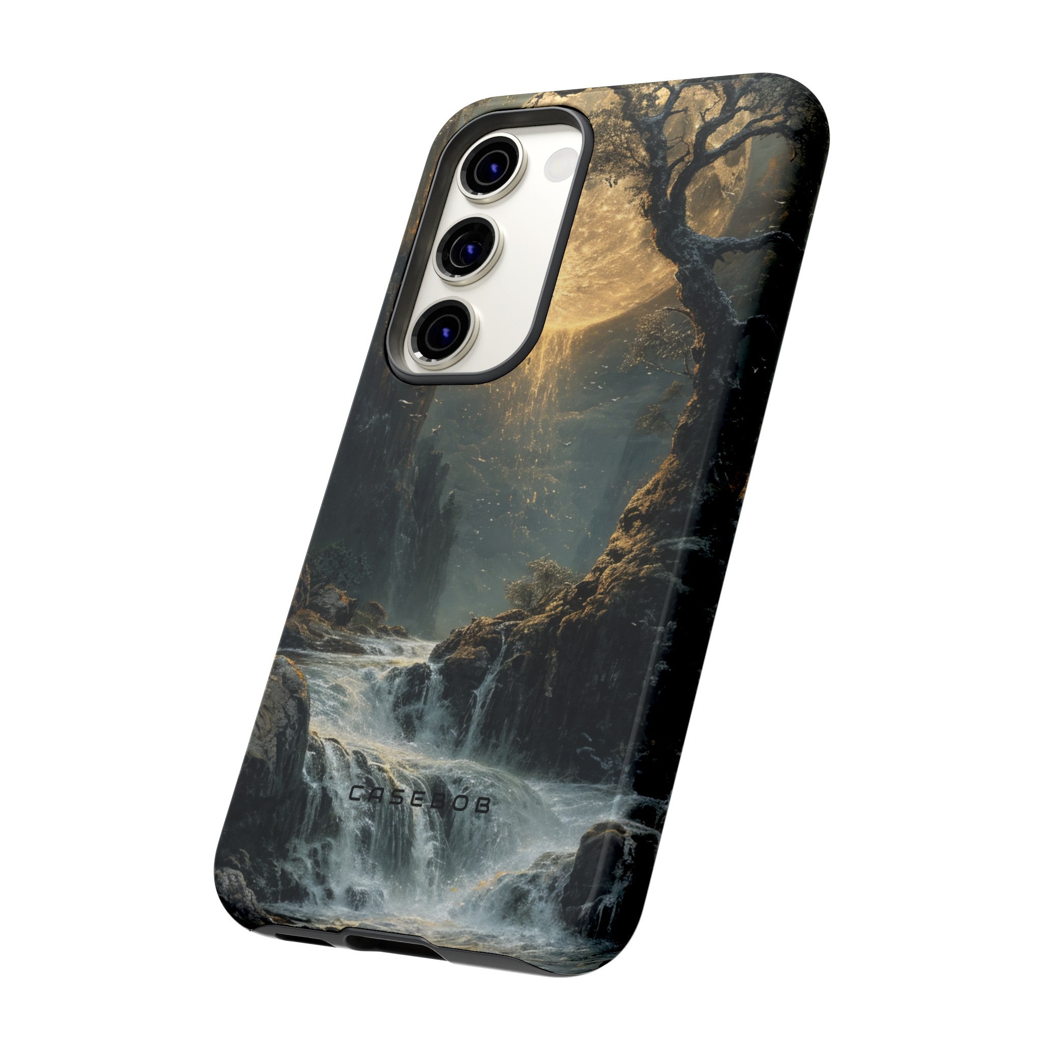 Moonlit Waterfall Silence - Protective Phone Case