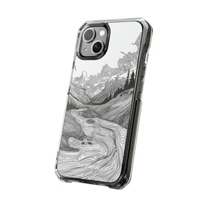 Monochrome Serenity - Phone Case for iPhone (Clear Impact - Magnetic)