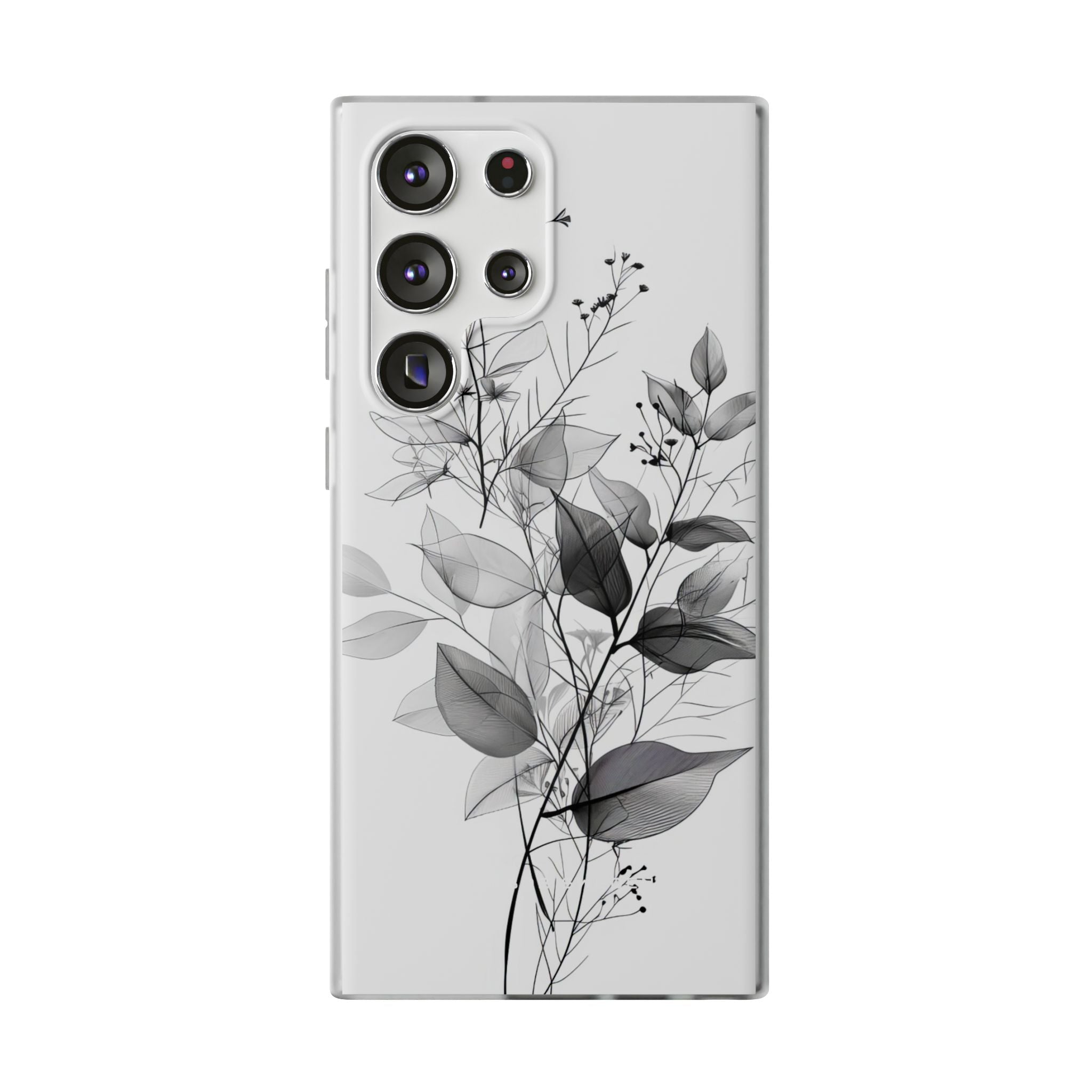 Monochrome Floral Elegance Samsung S23 - Flexi Phone Case