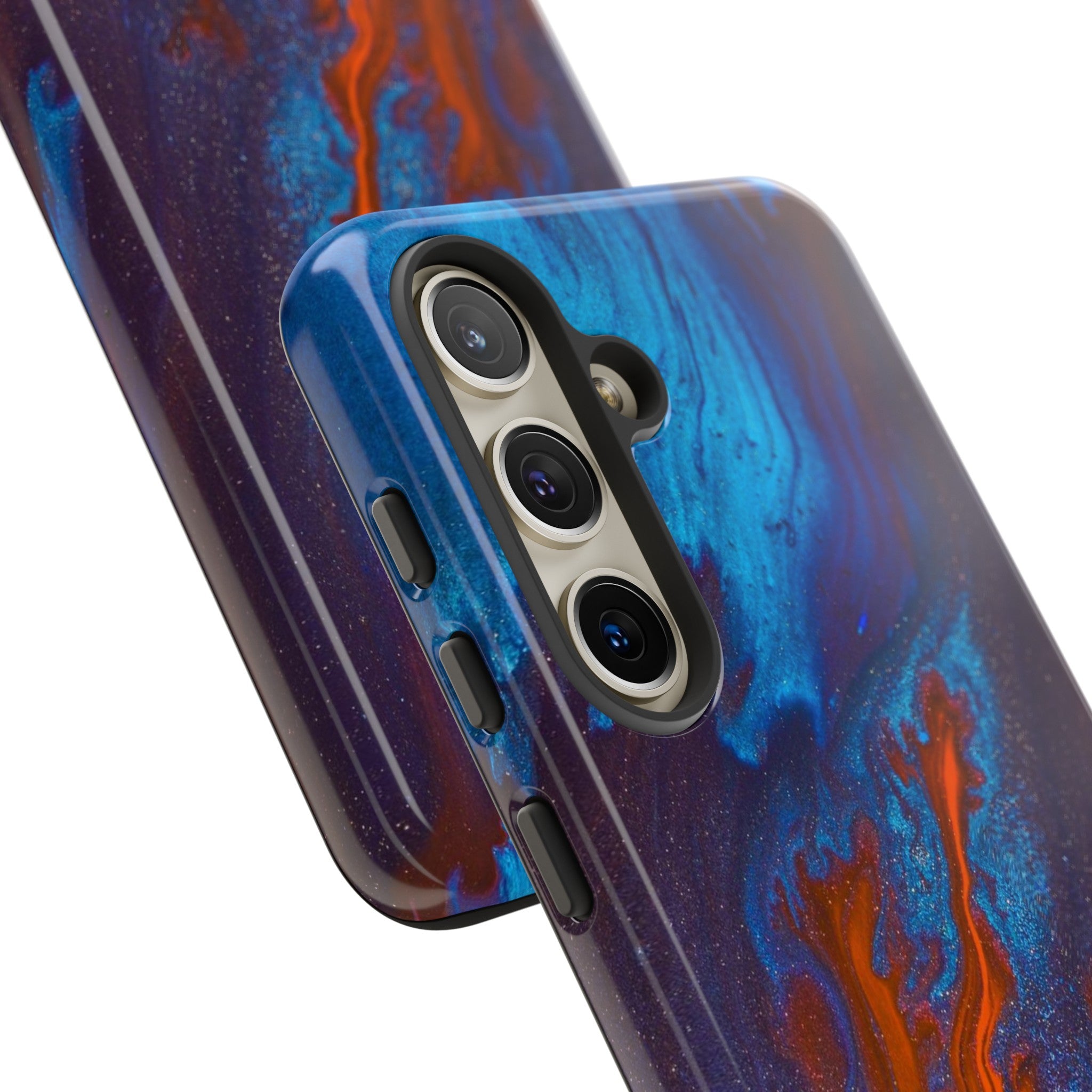 Orange Flame Ink Art - Protective Phone Case