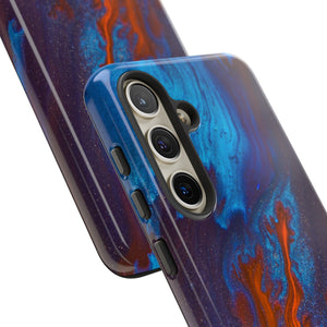 Orange Flame Ink Art - Protective Phone Case