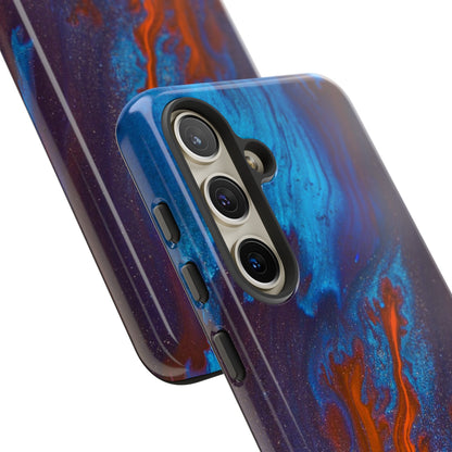 Orange Flame Ink Art - Protective Phone Case