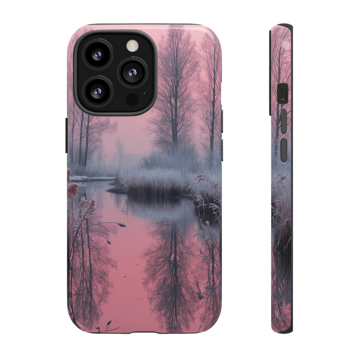 Pink Winter Lake Whisper - Protective Phone Case