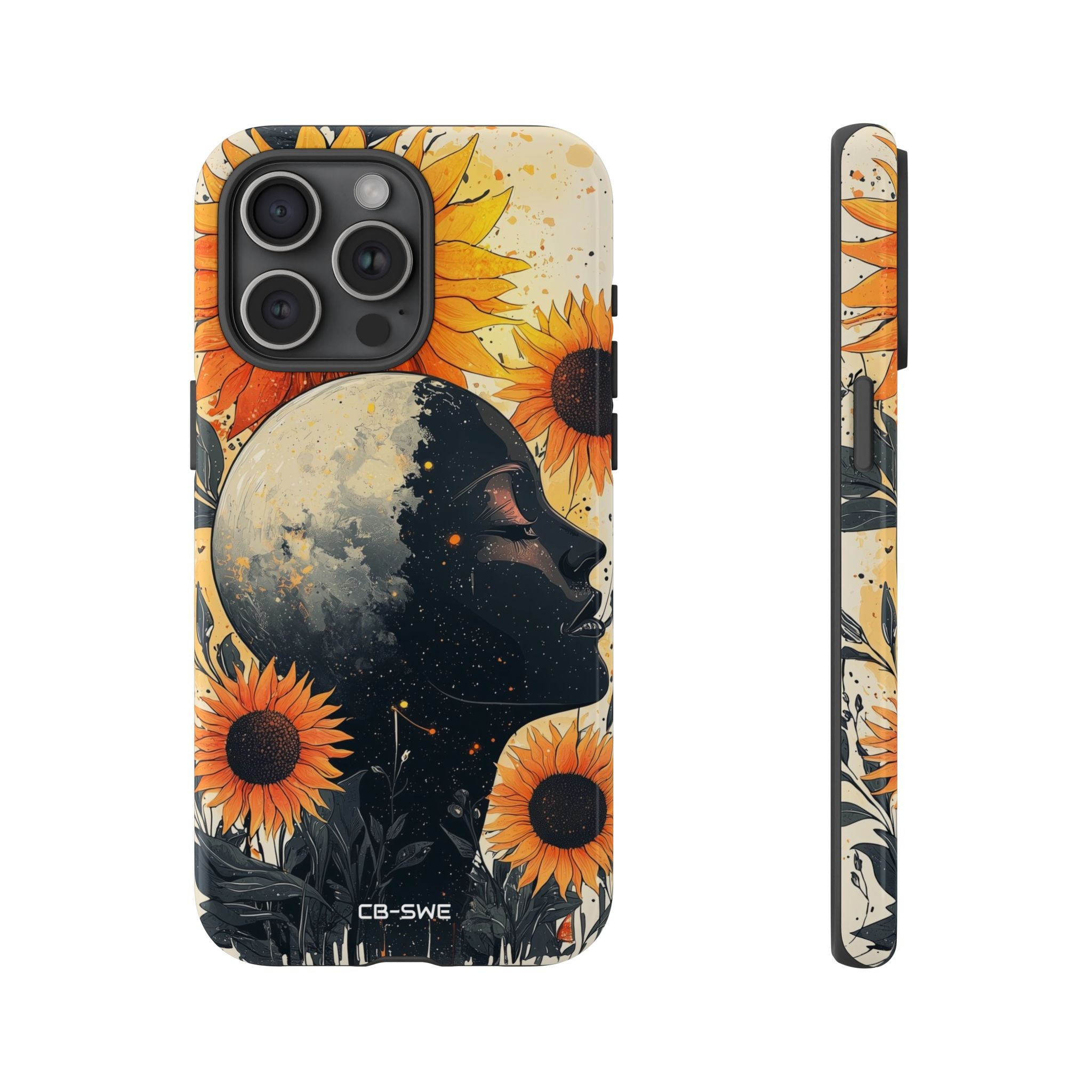 Sunflower Embraces Moon - iPhone Case