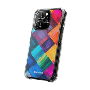 Pantone Spectrum Pattern | Phone Case for iPhone (Clear Impact Case - Magnetic)