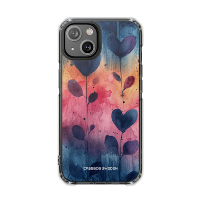 Watercolor Heart Art - Clear Impact iPhone 14 Phone Case