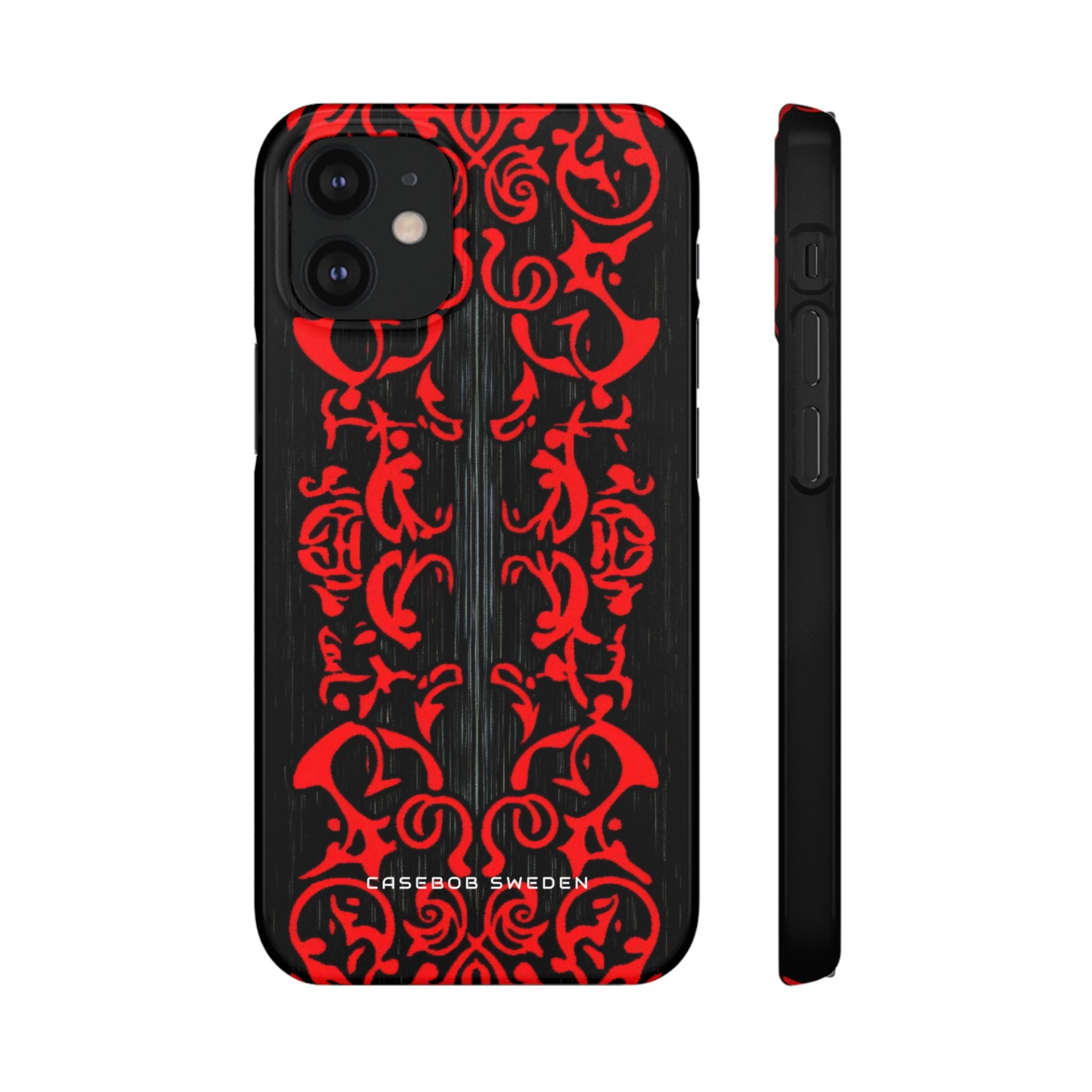 Gothic Crimson Symmetry iPhone 12 - Slim Phone Case