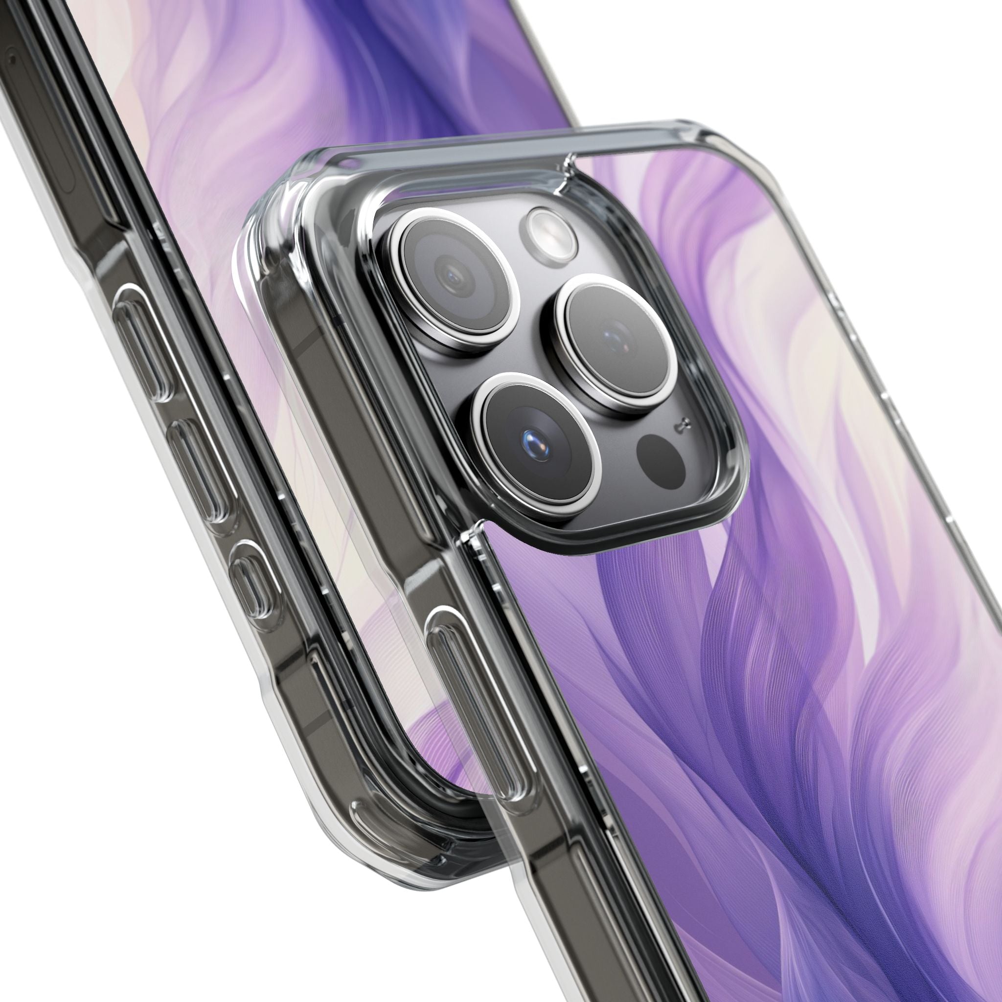 Purple Ribbon Waves iPhone 15 Pro Case - Impact