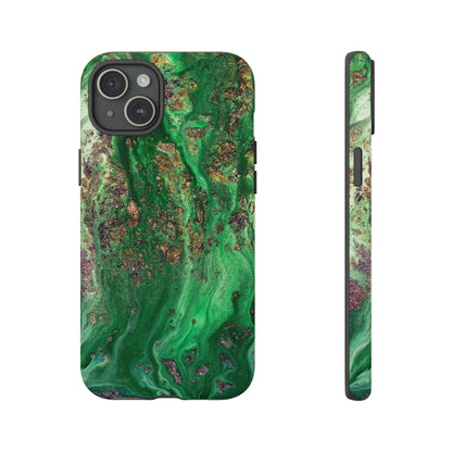 Green Sparkle Ink Art - Protective Phone Case