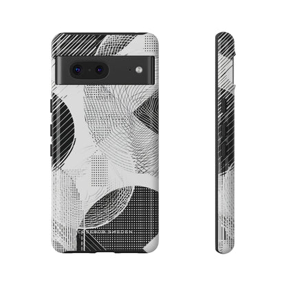 Geometric Monochrome Flow Google Pixel 7 - Tough Phone Case