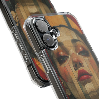 Bold Art Deco Portrait - Clear Impact iPhone 16 Phone Case