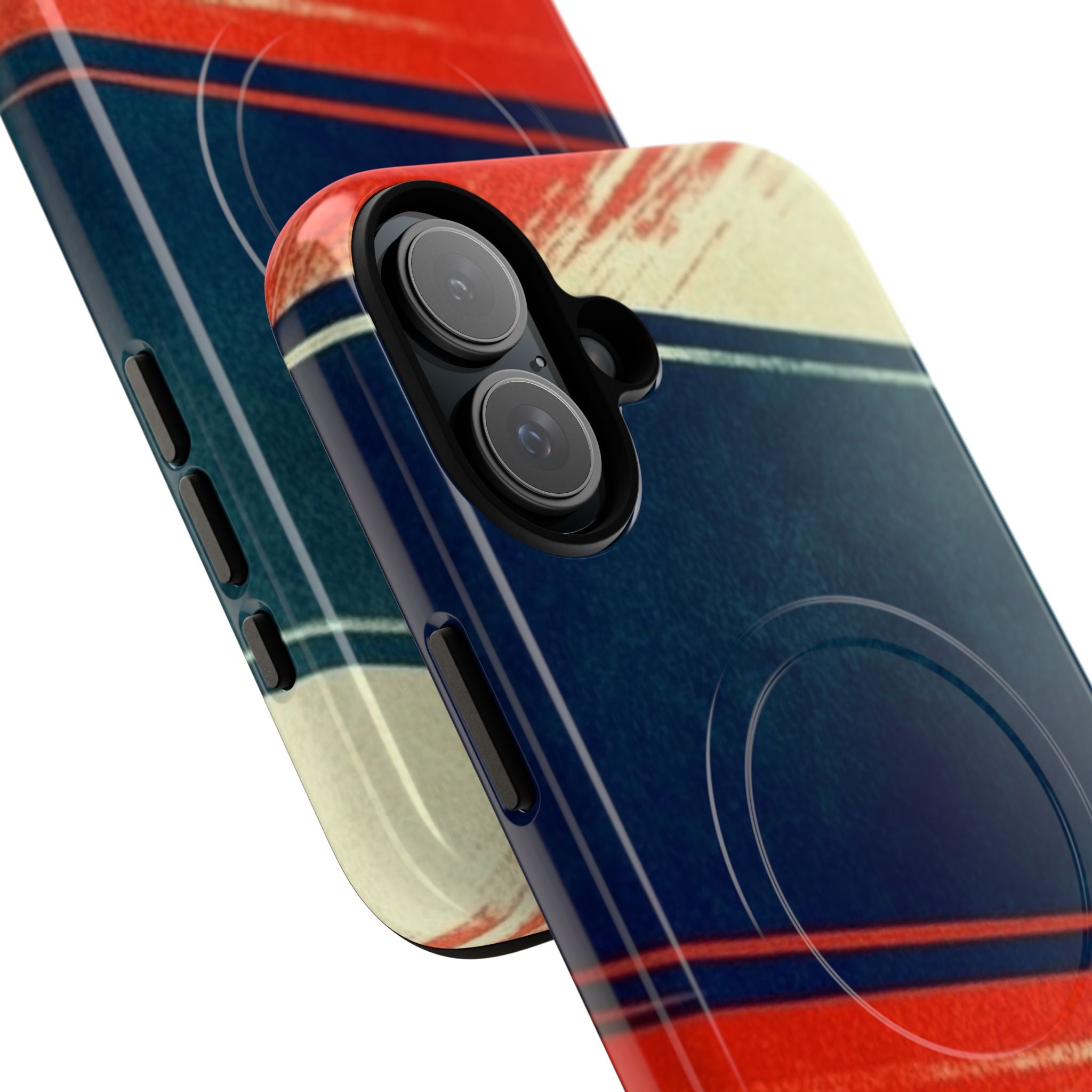 Blue Diagonal Motion iPhone 16 Plus Case - Tough+