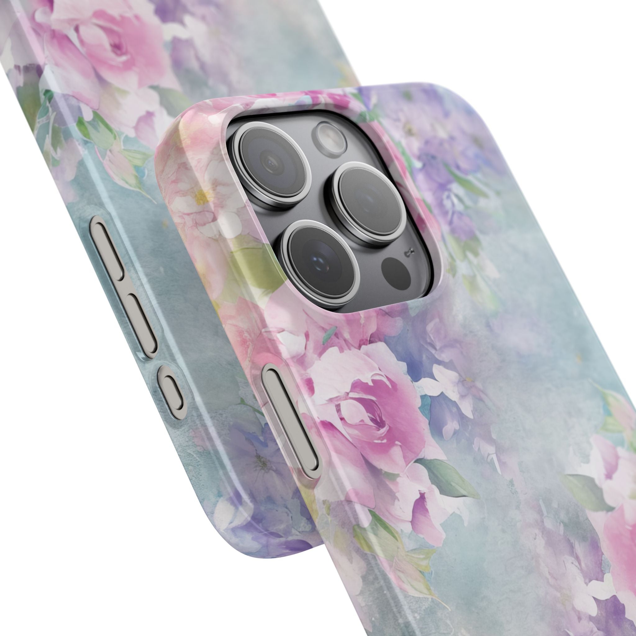 Dreamy Floral Watercolor - Slim iPhone 15 Phone Case