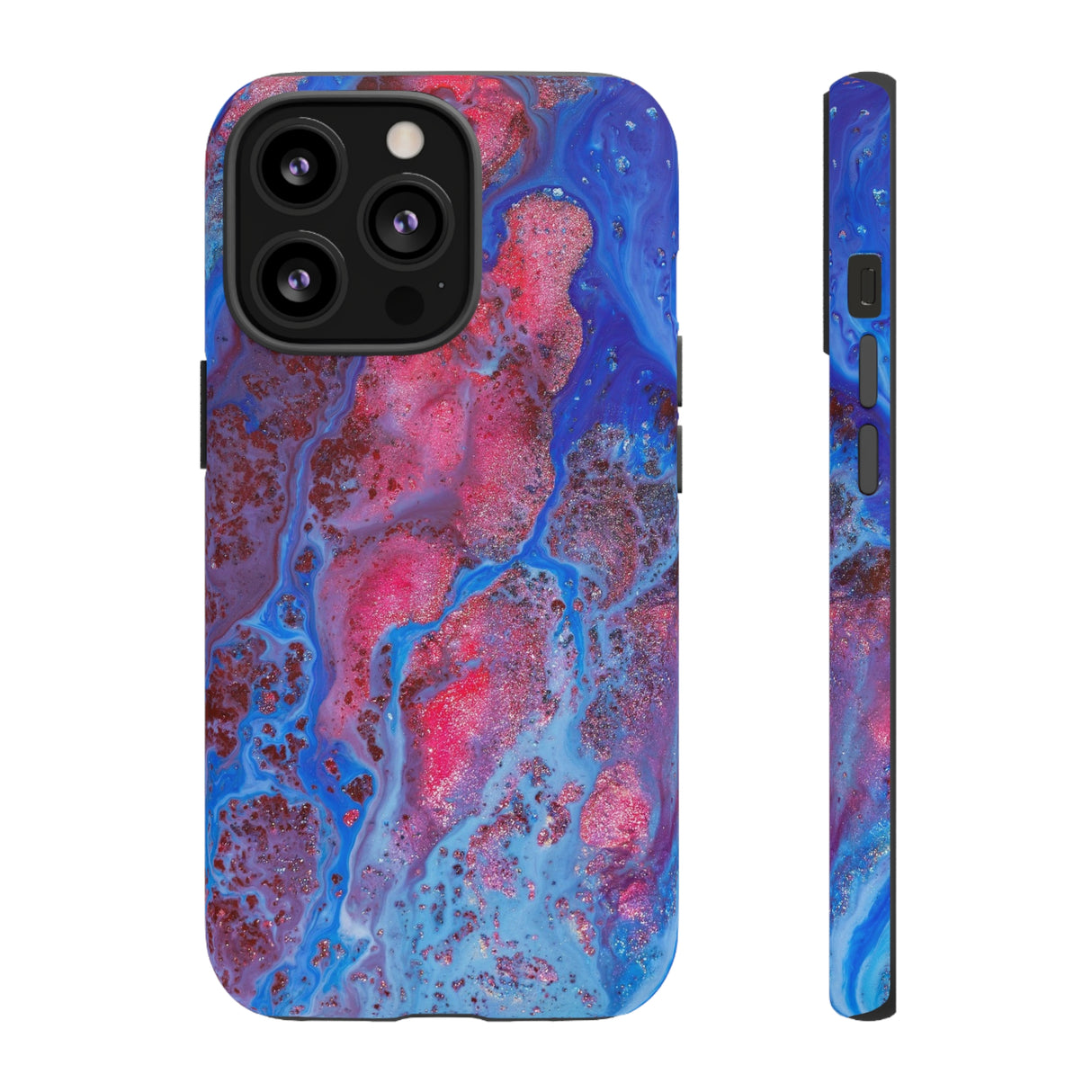 Red Mountain Ink Art iPhone Case (Protective) iPhone 13 Pro Matte Phone Case