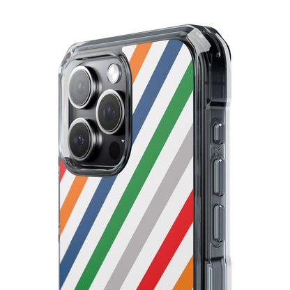 Vibrant Geometric Stripes iPhone Case - Impact