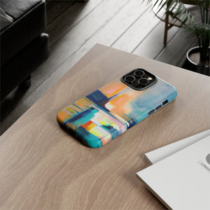 Abstract Blue n Yellow iPhone Case (Protective) Phone Case