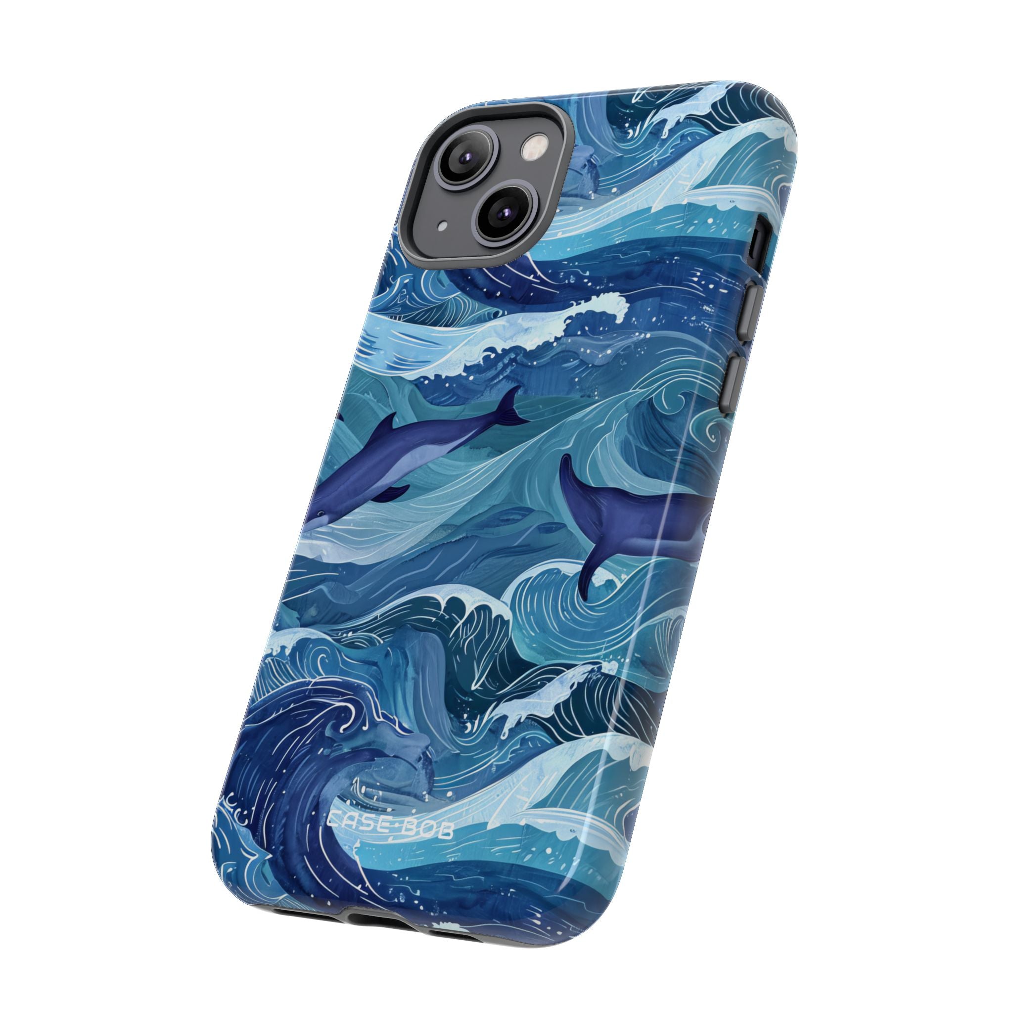 Dolphin Waves iPhone 14 Plus Case - Tough