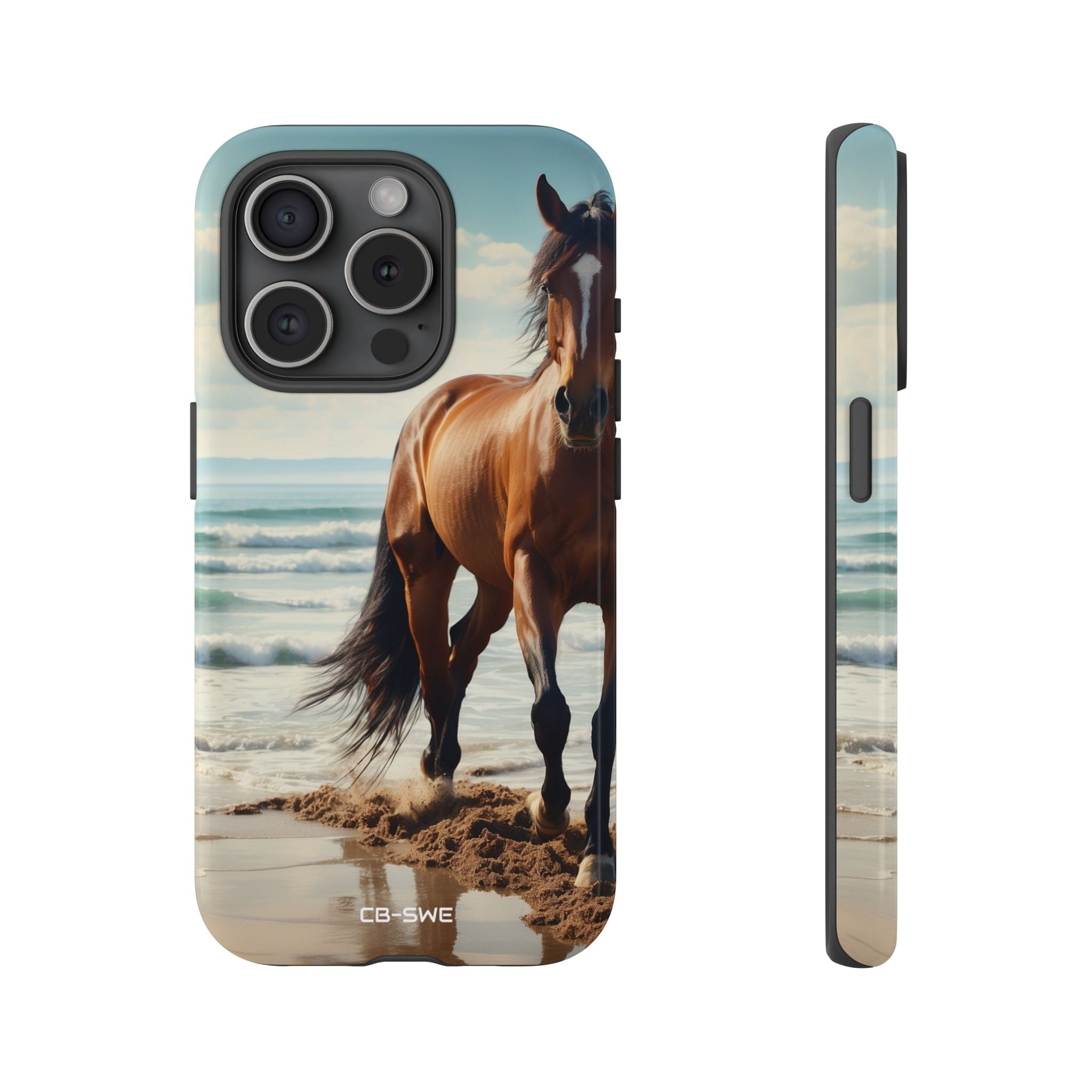 Horse Gallops Shoreline - iPhone Case
