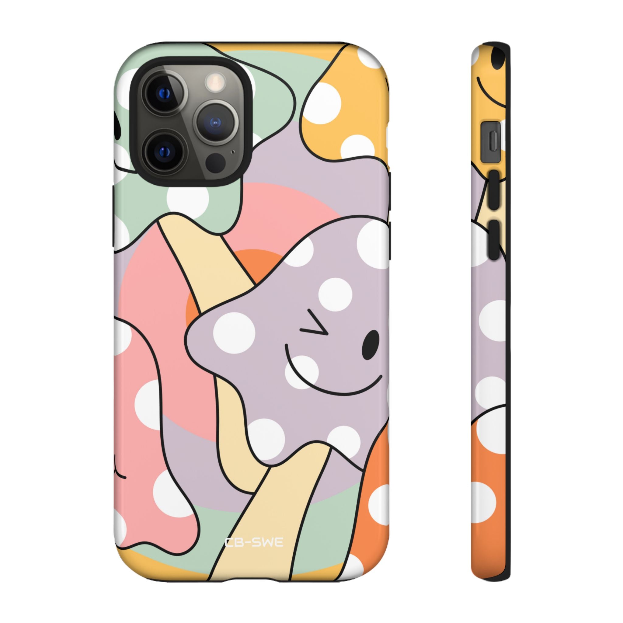 Playful Mushroom Friends - iPhone Case