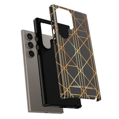 Golden Geometric Elegance Samsung S24 - Tough Phone Case