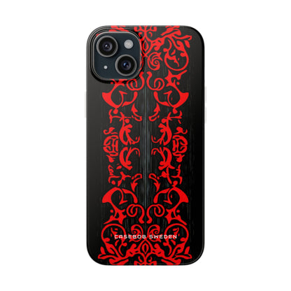 Gothic Crimson Symmetry iPhone 15 - Flexi Phone Case