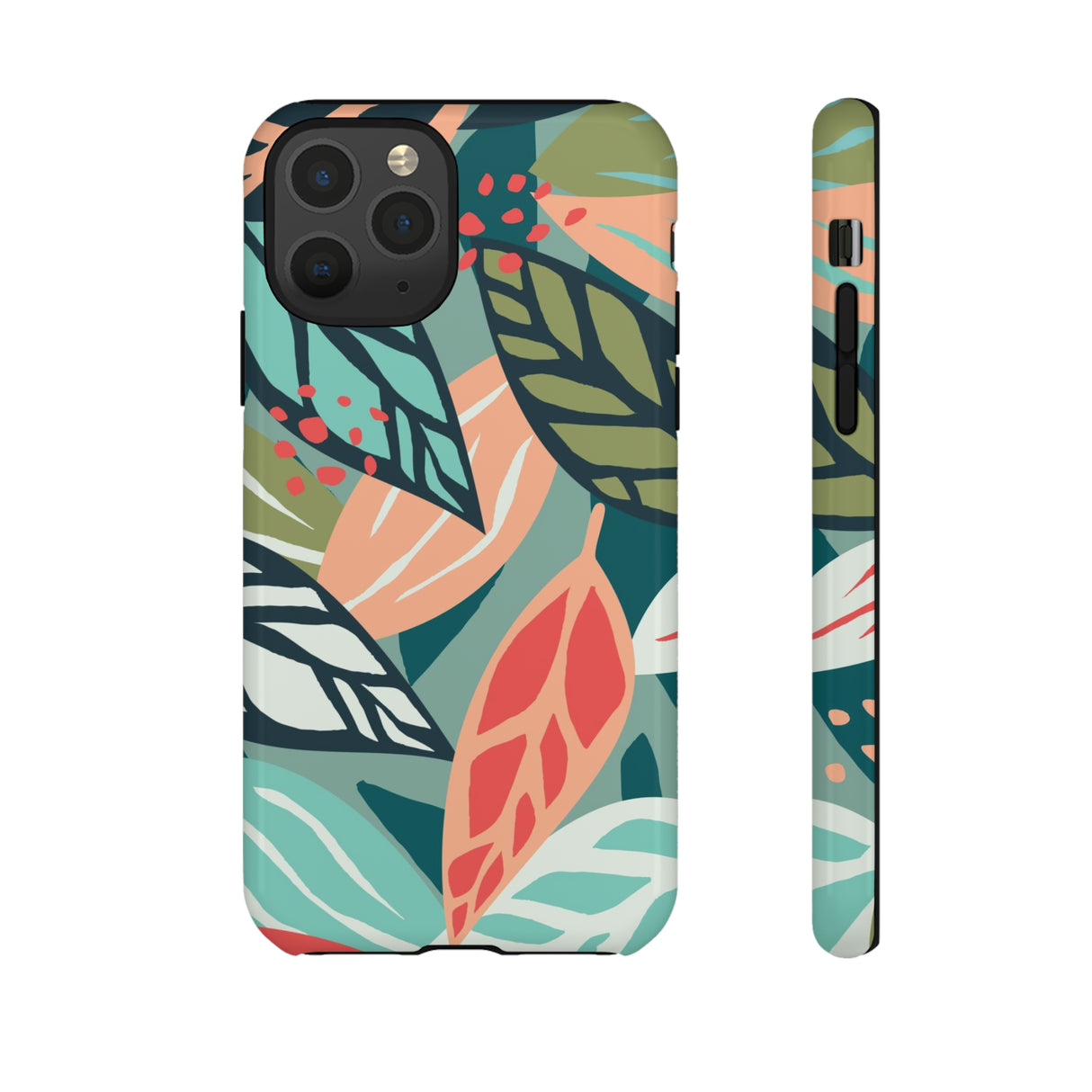 Mixed Tropical Leaf - Protective Phone Case