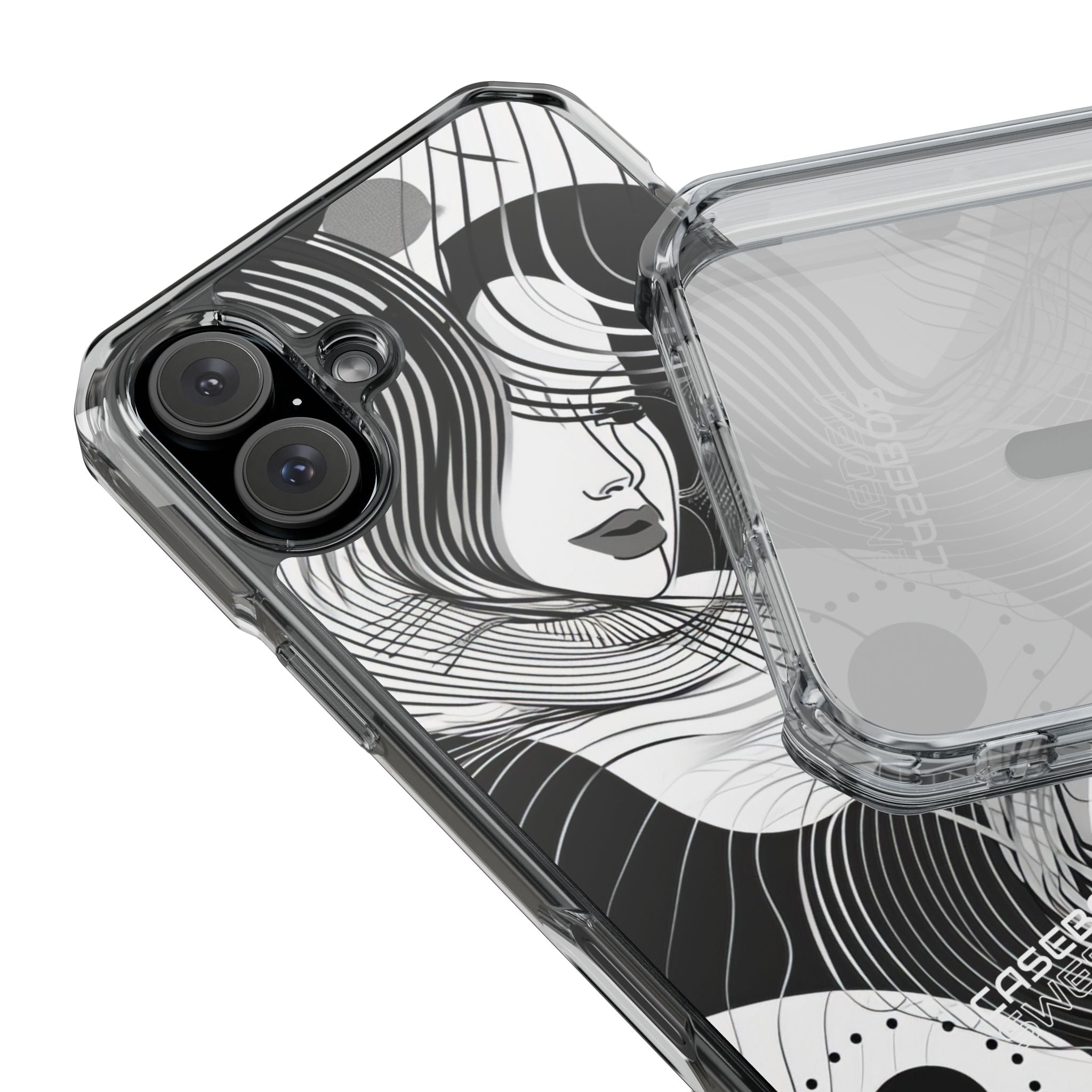 Orange Wave Motion iPhone 16 - Impact Clear+