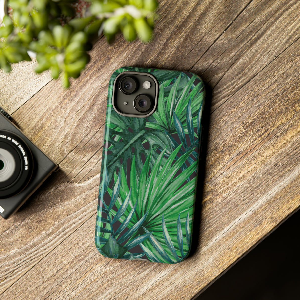 Watercolor Tropical Palm - Protective Phone Case