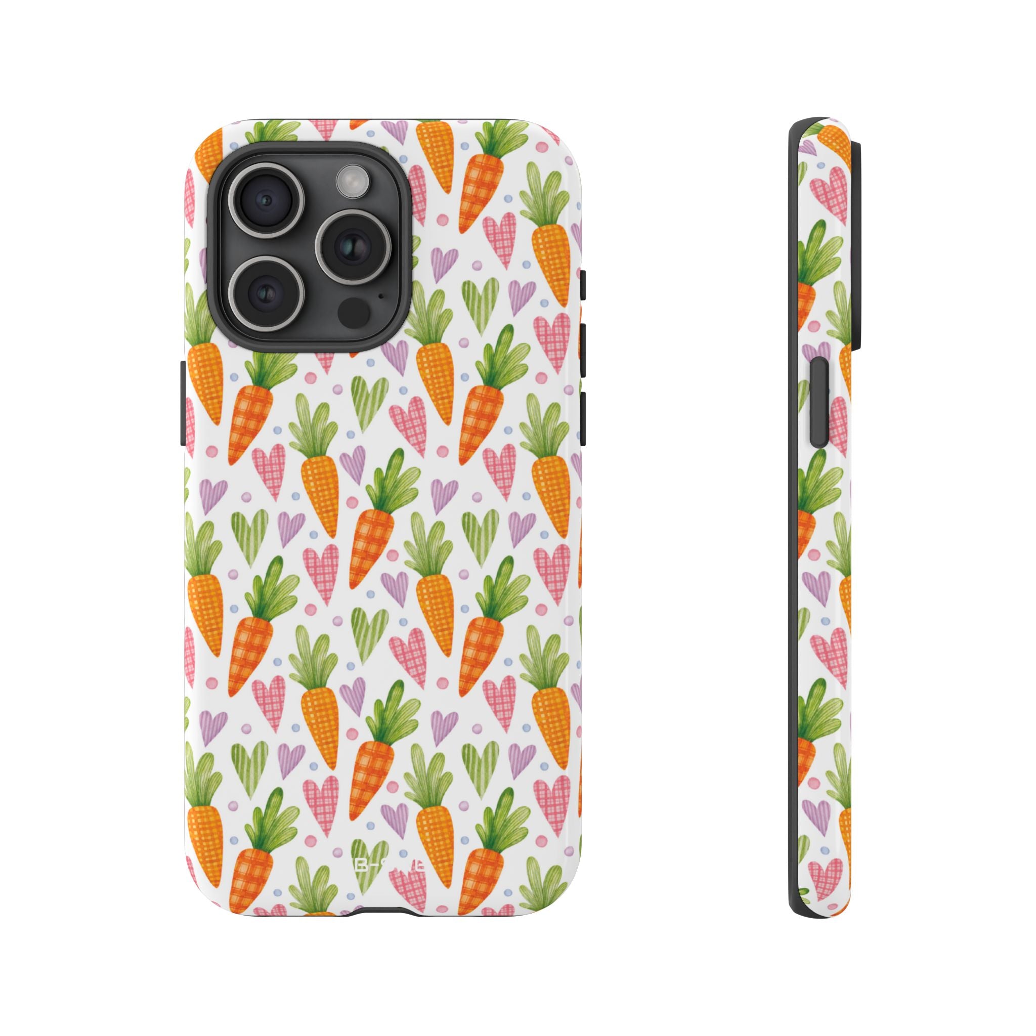 Carrots Embrace Hearts - iPhone Case