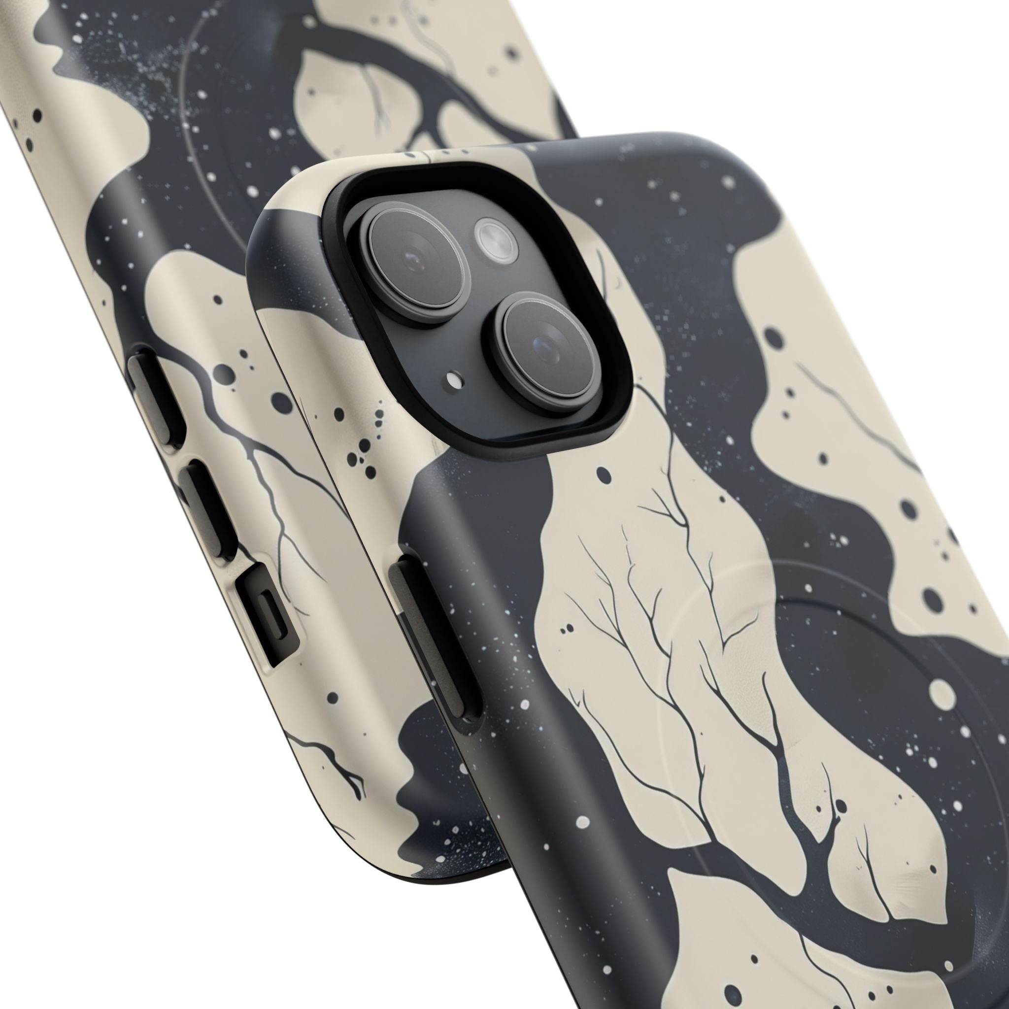 Organic Fluid Silhouettes with Cosmic Depth iPhone 15 | Tough+ Phone Case