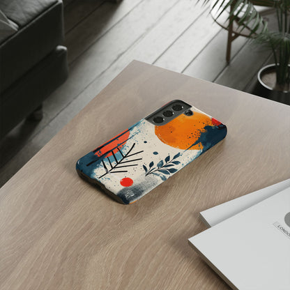 Orange Blue Splash - Tough Samsung S22 Phone Case