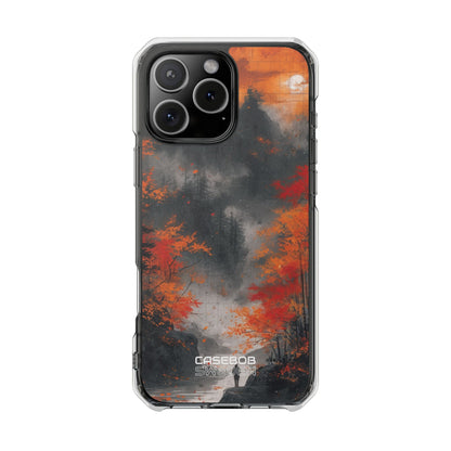 Crimson Mist Mountains iPhone 16 - Impact Clear+