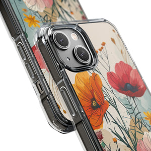 Blooming Whimsy – Handyhülle für iPhone (Clear Impact – Magnetisch) 