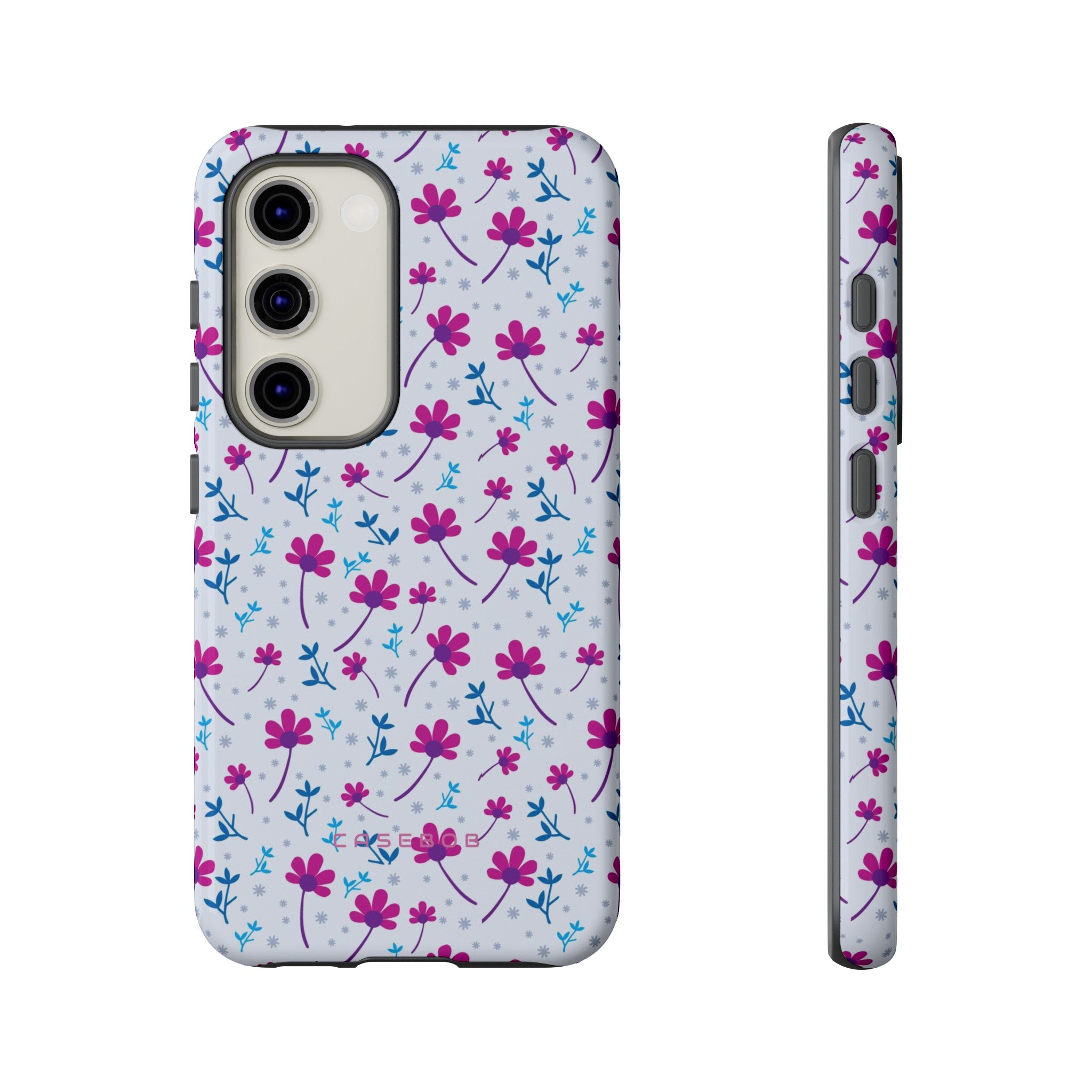 Purple Flower Pattern - Protective Phone Case