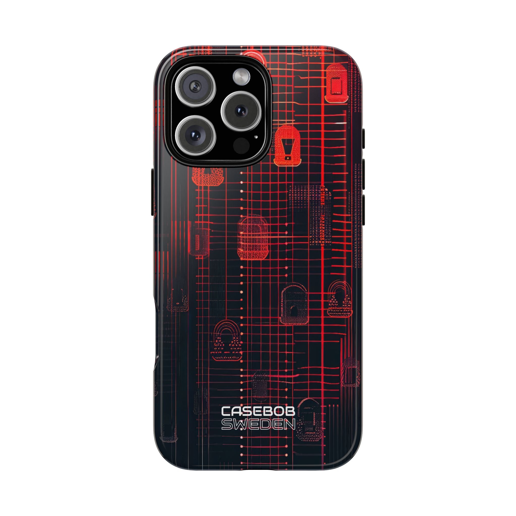 Cyber Locks Grid iPhone 16 - Tough