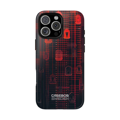 Cyber Locks Grid iPhone 16 - Tough