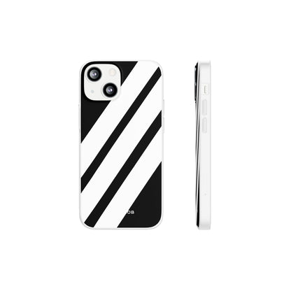 Diagonal Bands Noir iPhone 13 mini Case - Soft