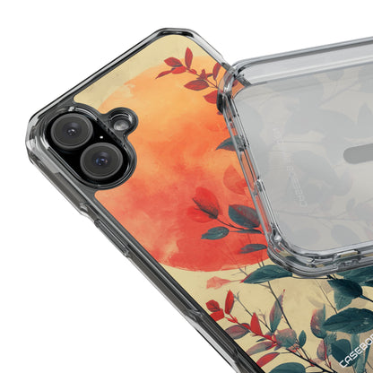 Orange Sun Harmony - Clear Impact iPhone 16 Phone Case