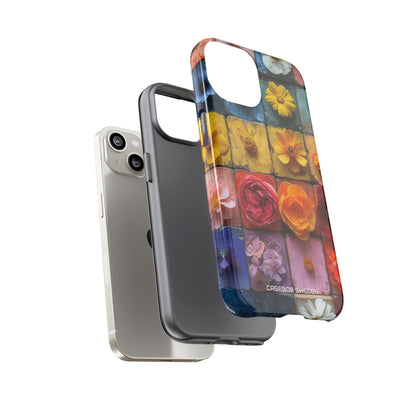 Vibrant Floral Tiles - Tough iPhone 14 Phone Case